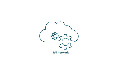 Wall Mural - internet of things (iot) vector icon: smart connectivity and automation symbol in scalable format
