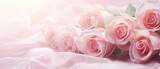  pink rose flower bouquet on pastel