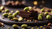homemade chocolates with pistachios