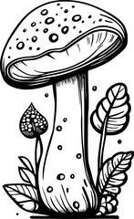 Sticker - mushroom cartoon