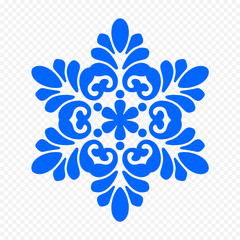 blue floral ornament