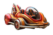 Isolated Kiddie Ride Bumper Car On A Transparent Background, Generative Ai