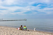 Ende September am Strand von Zingst an der Ostsee.
