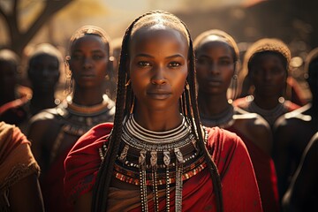 maasai tribe - known for their distinctive clothing and culture,generated with ai