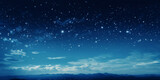Fototapeta Morze - Clear starry night sky, Milky Way, dark, cool tones, meteor shower