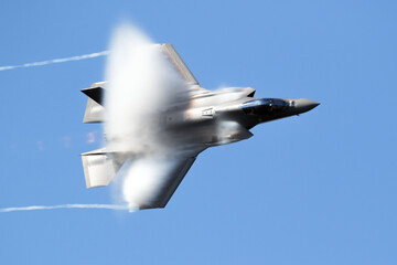 Wall Mural - Modern combat aircraft in flight