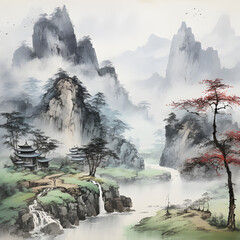 Wall Mural - Landscape chinese painting style