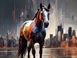 horse in the city