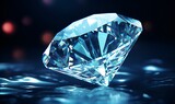 Fototapeta  - diamond beautiful diamond stone macro, ai generative
