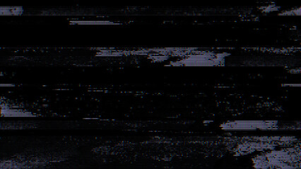 Wall Mural - glitch noise static television vfx. visual video effects stripes background, crt tv screen no signal