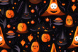 Halloween seamless pattern