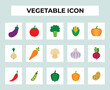© MD ABDUL - Vegetable flat vector icon set