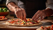 © rafael - Close-up photo of a Chef making a pizza
