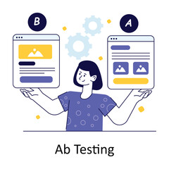 Wall Mural - Ab Testing Flat Style Design Vector illustration. Stock illustration