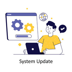 Wall Mural - System Update Flat Style Design Vector illustration. Stock illustration