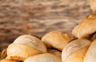 Wall Mural - Cheese fresh tasty bread basket