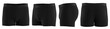 © changnam37 - isolated black MEN underwear boxer briefs front side back