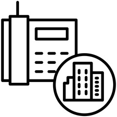 Poster - Outline Hotel Phone Call icon