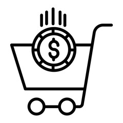 Poster - Outline Dollar Purchase icon