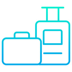 Poster - Outline gradient Luggage icon