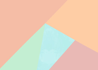 Poster - geometric pastel colour design