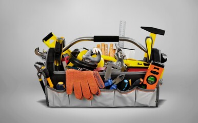 Poster - Handyman Service worker Tool Box on desk