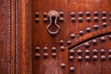 A Detail Of A Door In The Medina; Marrakesh, Morocco