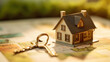 Maison miniature, signature crédit immobilier, achat/vente immo