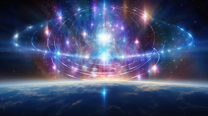 Wall Mural - cosmic astral energy deep space planet - by generative ai
