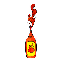 Wall Mural - cartoon hot sauce