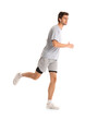 © Pixel-Shot - Sporty young man running on white background