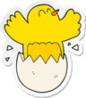 © lineartestpilot - sticker of a cartoon hatching egg