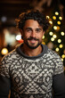 © AI_images - Handsome model man wearing Christmas sweater