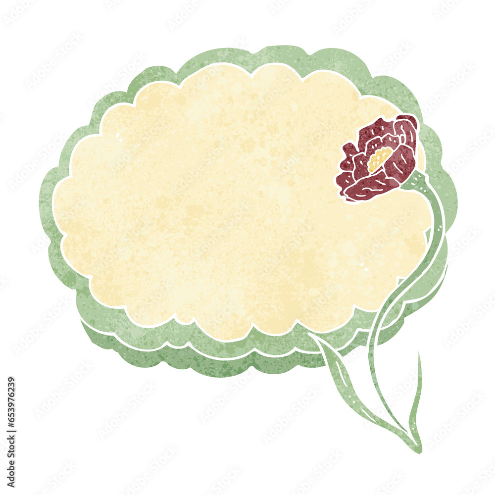 cartoon flower and cloud frame Stock Illustration | Adobe Stock