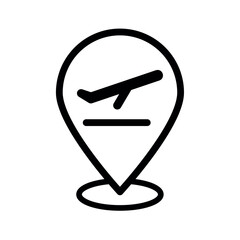 Poster - airport icon illustration