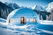 igloo on the snowy mountains