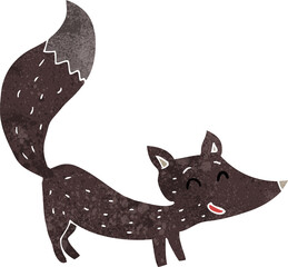 Wall Mural - cartoon little wolf cub
