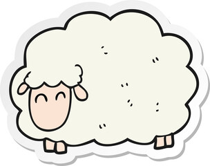 Wall Mural - sticker of a cartoon sheep