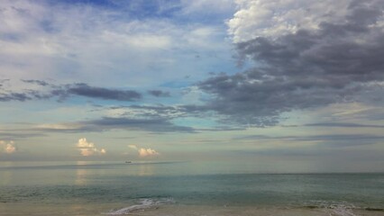 Wall Mural - Beautiful landscape with tropical sea at morning, 4k