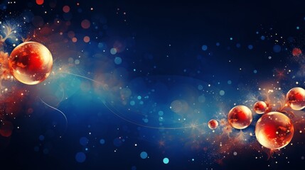 Wall Mural - abstract blue christmas decoration background with snowflakes geometrical shapes. particles sprinkle