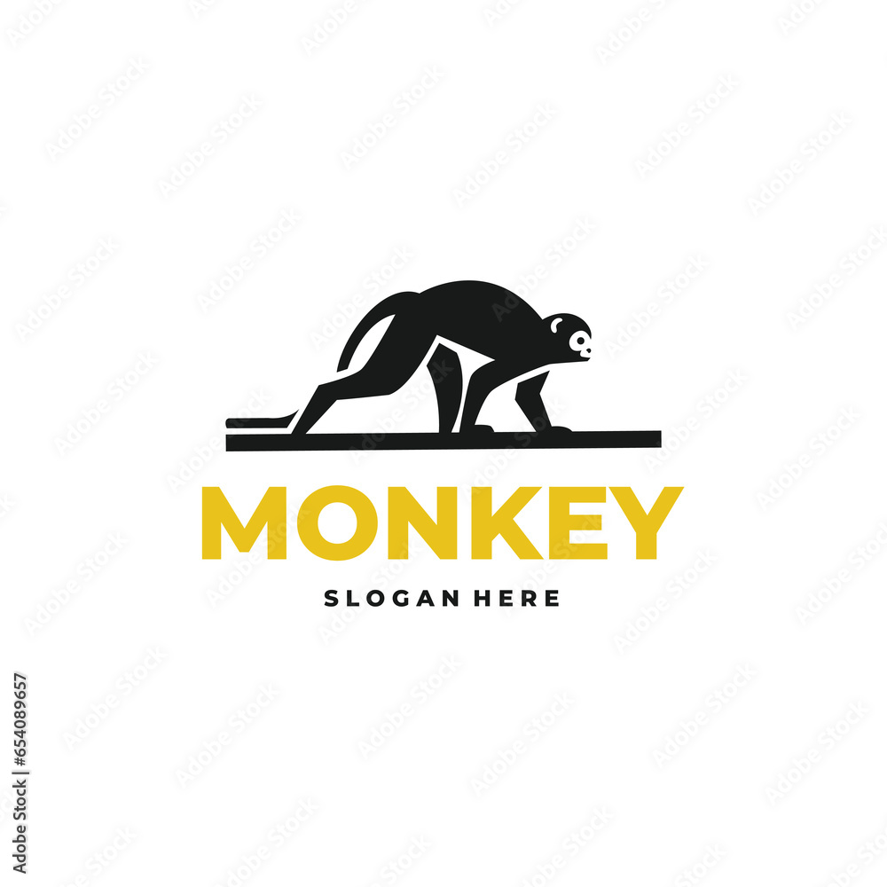 monkey modern logo vector Stock Vector | Adobe Stock