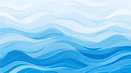 Wall Mural - Blue water wave sea line pattern background vector illustration.