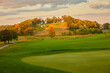 © Jill Greer - Golf course with leaves changing to vivid colors while the fairways and greens are plush  and very green near Minneapolis Minnesota