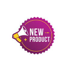 Wall Mural - New product badge sign isolated on white background