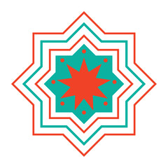islamic star colored