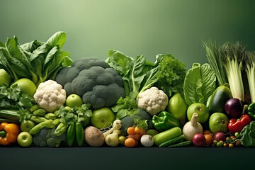 Vegetable Arrangement with Blank Space