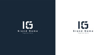 IG letters vector logo design