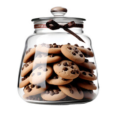 Poster - homemade christmas cookies in glass jar