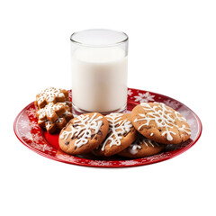 Sticker - glass of milk and cookies