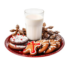 Sticker - glass of milk and cookies